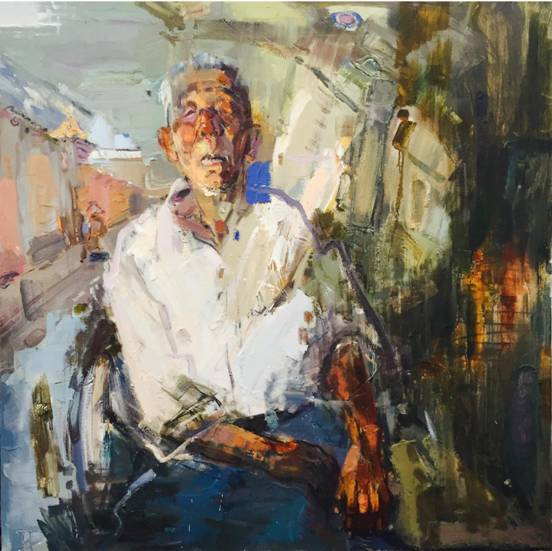 《岁月》180x180cm,2016年,油画