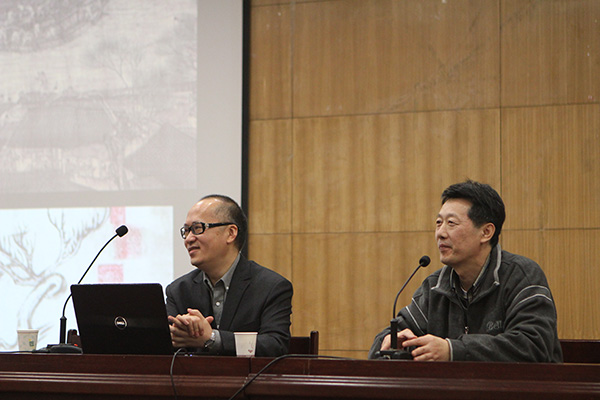 “齐鲁大讲坛”2014文化艺术讲坛之“锄头掘出的历史--中国早期绘画史的重建”讲座在长清校区图书馆报告厅举行